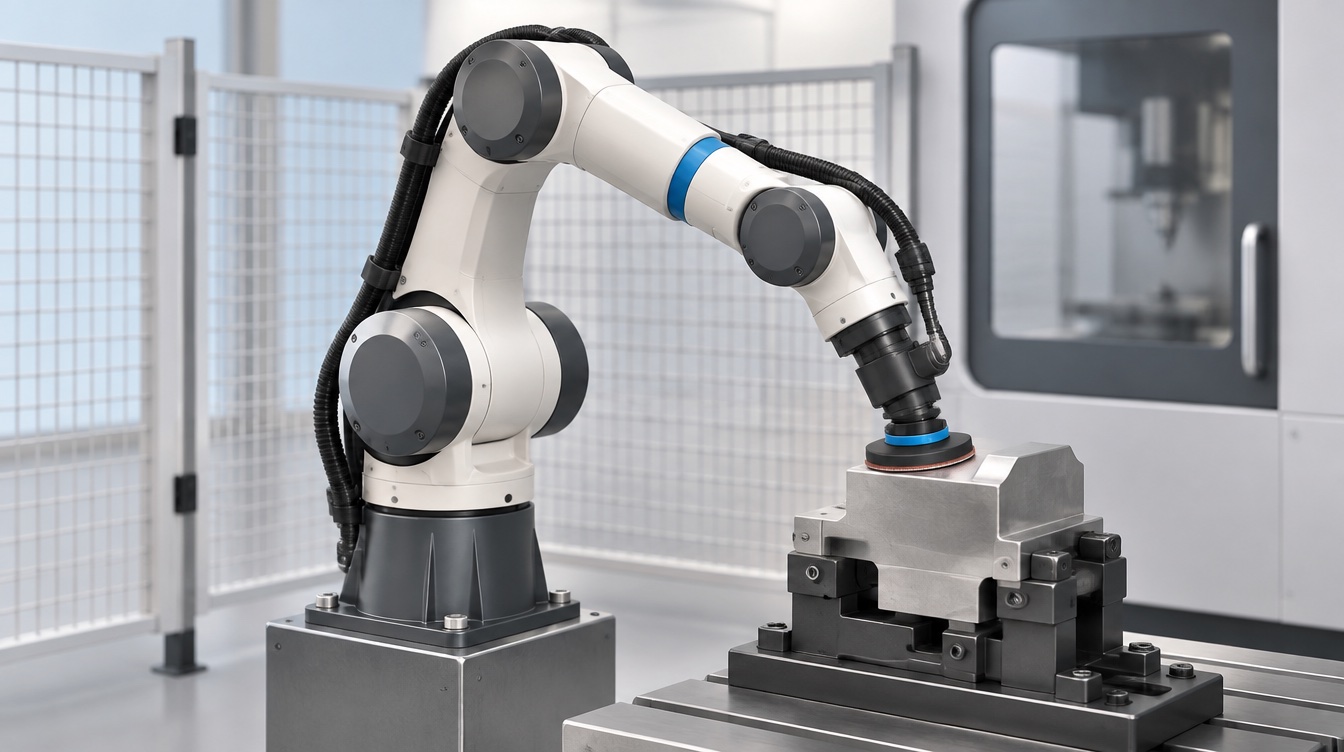 AI-gegenereerde illustratie, geen afbeelding van het genoemde robotmodel bij ABB introduceert compacte industrierobots IRB 1700 en IRB 1700ID