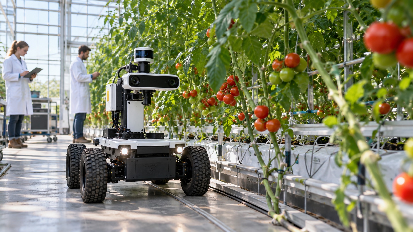 Illustratief beeld bij Wageningen onderzoekt hoe kasrobots beter kunnen kijken