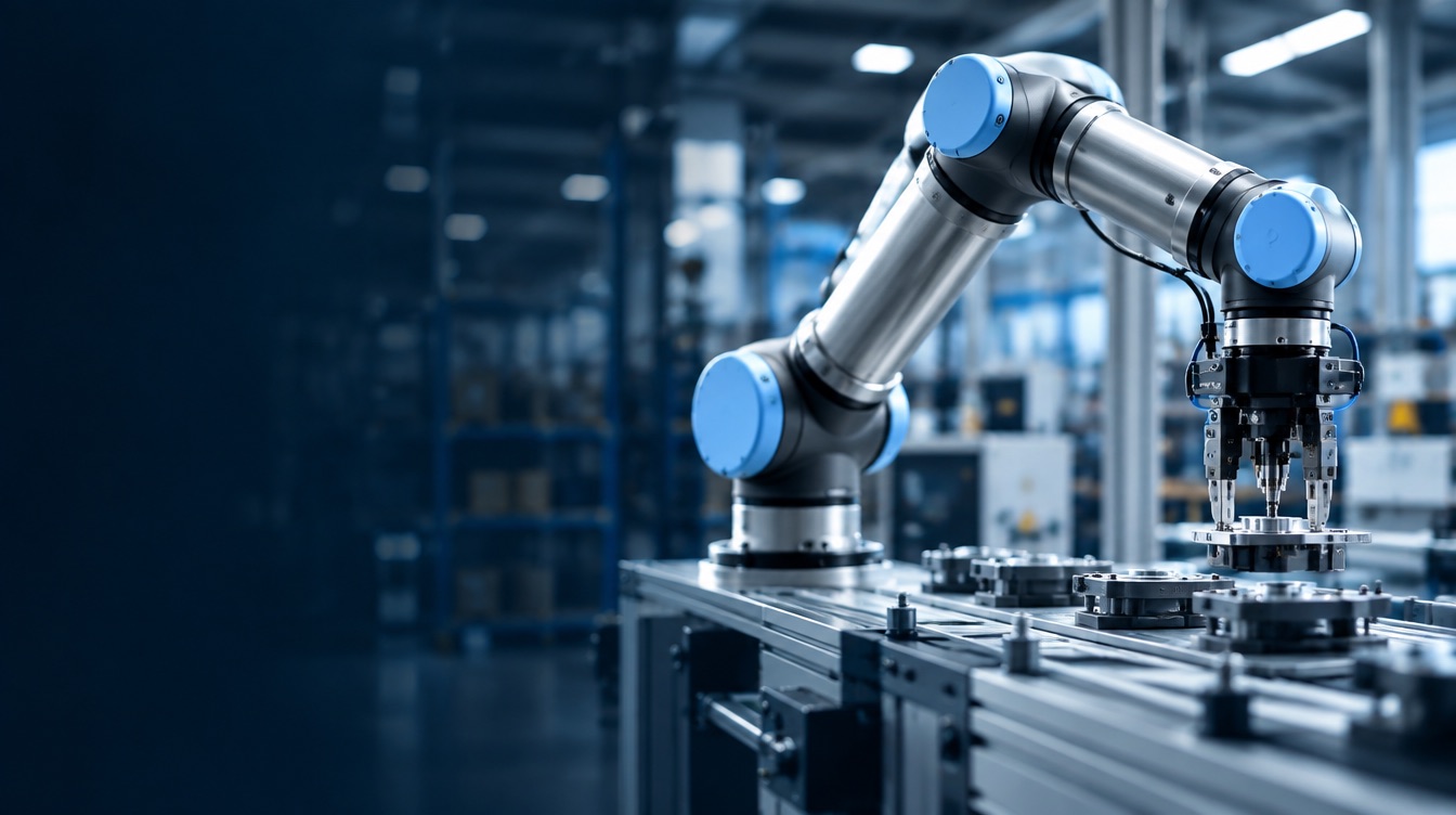 Cobot in productieomgeving, illustratief beeld